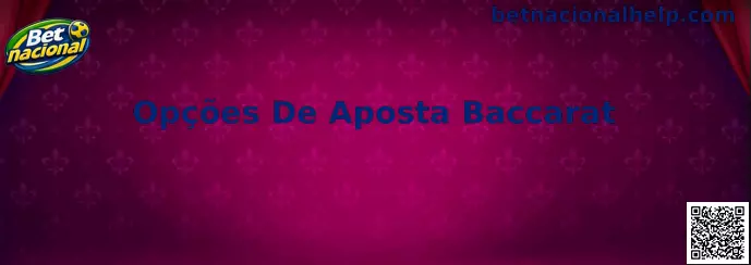 Opções De Aposta Baccarat