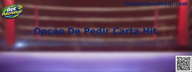 Opção De Pedir Carta Hit no blackjack ao vivo