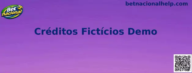 Créditos Fictícios Demo na Betnacional